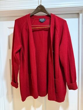 Pendleton Men's Red Button Cardigan Long Sleeve Sweater Large